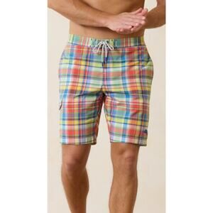 Tommy Bahama Mens Baja Madras Madness 9-Inch Boardshorts Size XXL